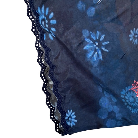 Johnny Was Annia Printed Silk V-Neck Kimono Sleeve Midi Dress Sz XL - Picture 5 of 16